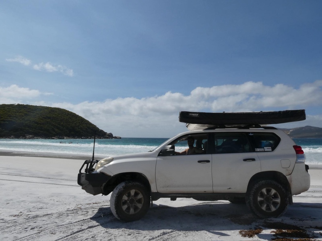 Alexis — Toyota Landcruiser Prado on a beach